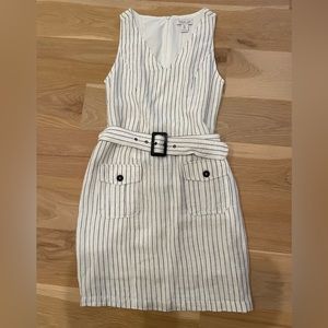 NWOT Rachel Zoe white and black pin striped dress